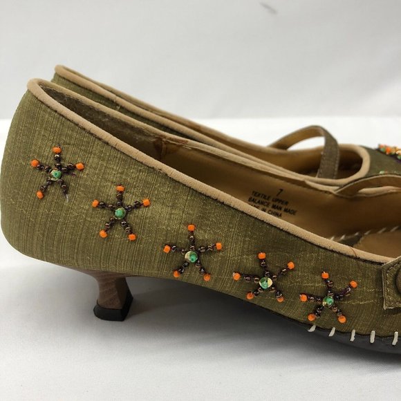 J. Jill Mary Jane Beaded Kitten Heels Pumps with Strap (Size 7) - Picture 2 of 8
